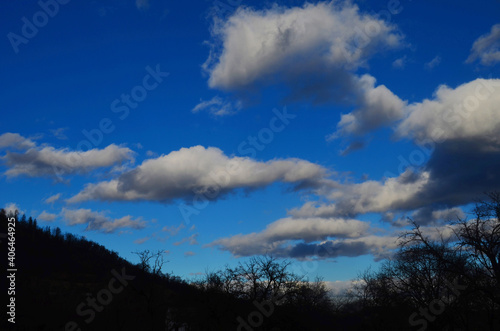 Blue sky and clouds over mount