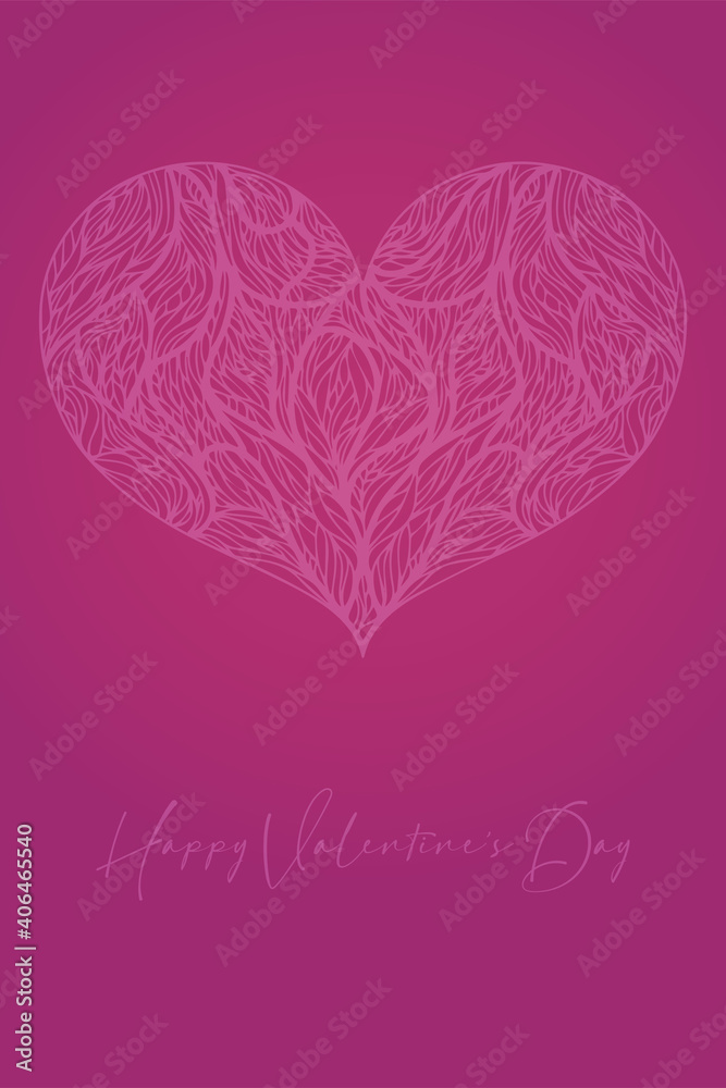 valentine's day greeting card banner invitation flyer brochure. delicate feminine rich style. fuchsia heart shape and minimalist fashion lettering valentine's day greeting card banner invitation flyer brochure. delicate feminine rich style. fuchsia heart shape and minimalist fashion lettering