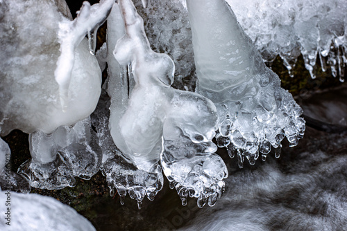 Canvas Print close up of ice crystals, nacka, sverige, sweden, stockholm