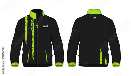 Sport Jacket green and black template for design on white background. Vector illustration eps 10.