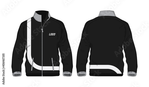 Sport Jacket Gray and black template shirt for design on white background. Vector illustration eps 10.