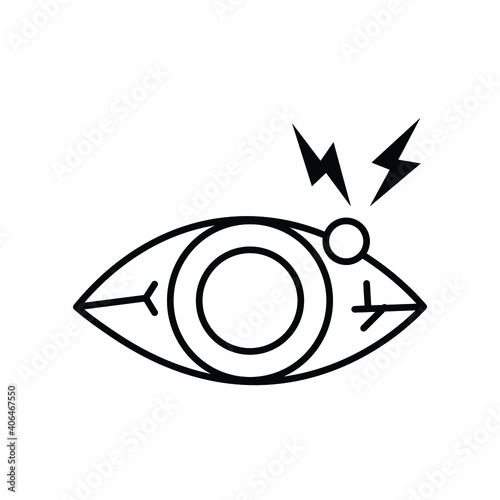 Sore eye infection medical line icon