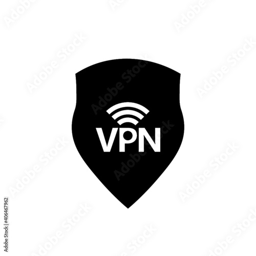 VPN icon. Virtual Private Network. WiFi wireless internet icon isolated on white background