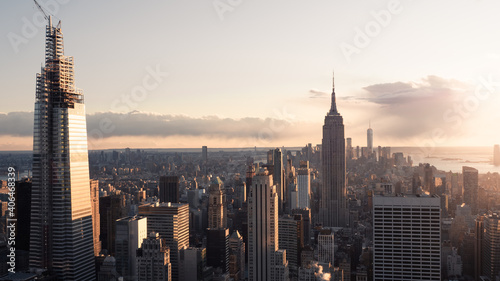 Fotografie, Obraz New York City Skyline during Sunset