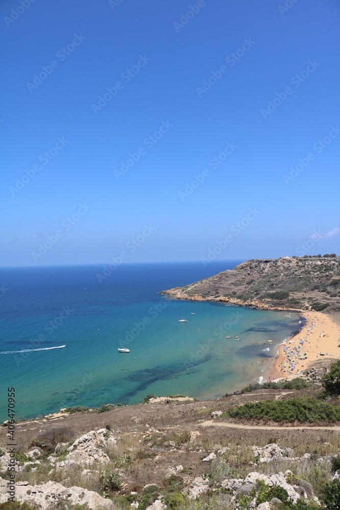 Landscape around Ramla Bay on Gozo Island, Malta Landscape around Ramla Bay on Gozo Island, Malta