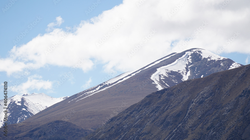 Mountain and Lake Nature Landscapes at Lake Ohau on the South Island of New Zealand.