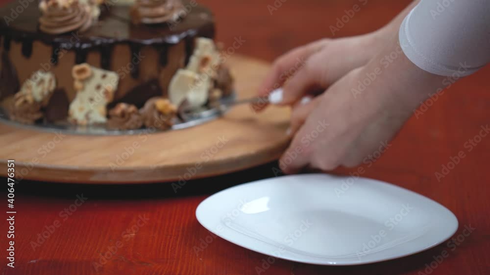 Confectioner at work. Cream cake decorating. Confectioner at work. Cream cake decorating.