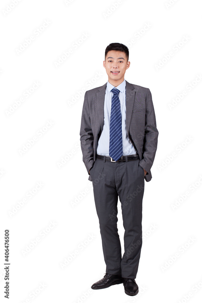 Portrait of a young business man standing Portrait of a young business man standing