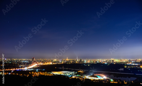 Night view of the city, Moscow