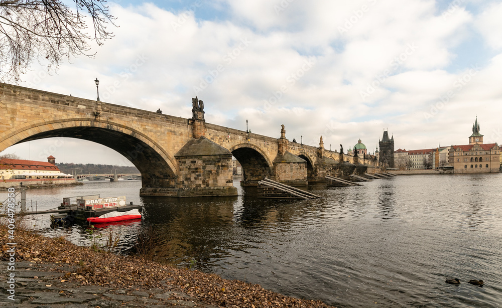 Obraz premium charles bridge city Prague