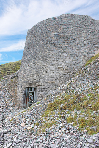 Lime Kiln in the Black mountain quarries in Wales	 photo