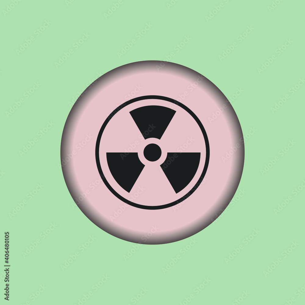 Radiation icon, isolated Radiation sign icon, vector illustration