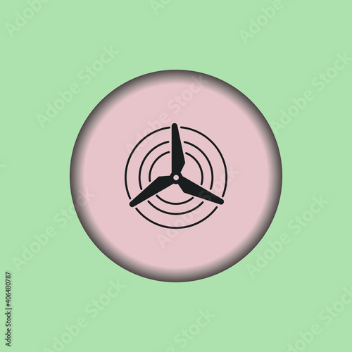 wind turbine icon, isolated wind turbine sign icon, vector illustration