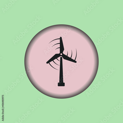 wind turbine icon, isolated wind turbine sign icon, vector illustration