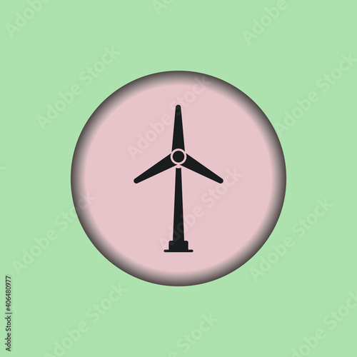 wind turbine icon, isolated wind turbine sign icon, vector illustration