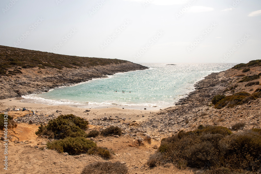 secluded bay on Antiparos island, Greece