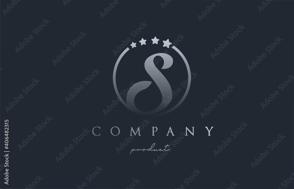S blue grey alphabet letter logo for corporate and company. Design with ...