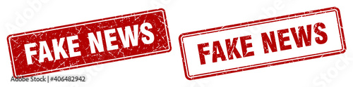 fake news stamp set. fake news square grunge sign