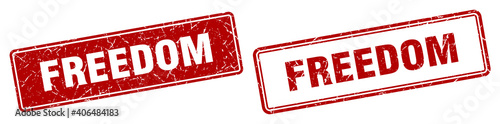 freedom stamp set. freedom square grunge sign