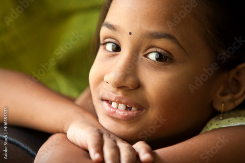 close up portrait of a little girl