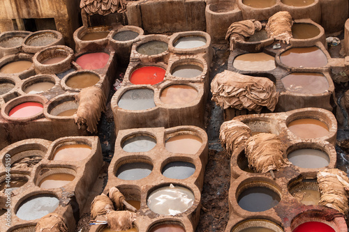 Foto tannery in Morocco