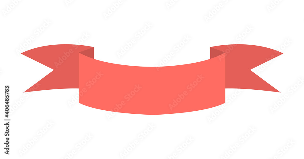 Vector blank red ribbon for holidays decoration. Curved banner illustration for card, invitation, design. Bright information sign board or bend tape isolated on white background. . Vector blank red ribbon for holidays decoration. Curved banner illustration for card, invitation, design. Bright information sign board or bend tape isolated on white background. .
