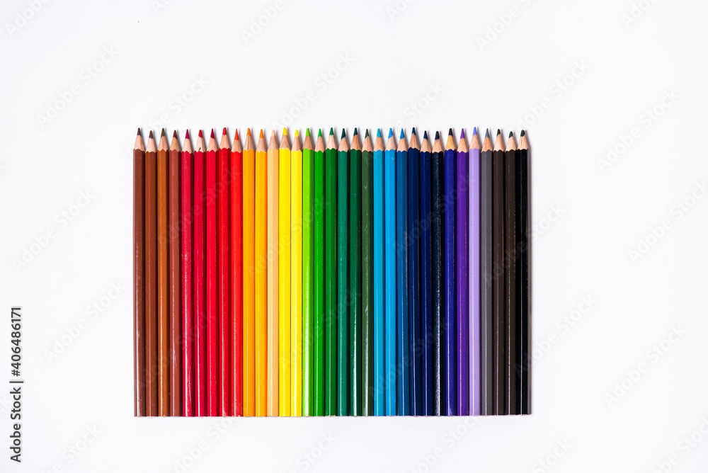 Color pencils isolated on a white background. Color pencils isolated on a white background.