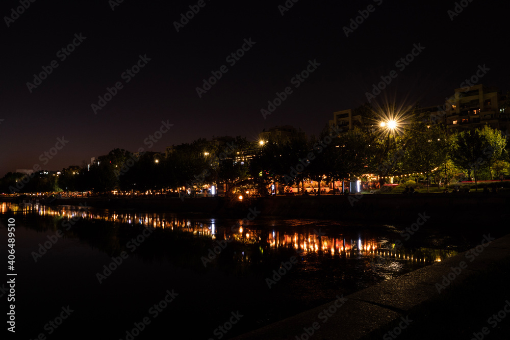 night view of the city Bucharest