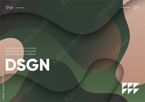 Wavy gradient shapes composition. Eps10 vector.