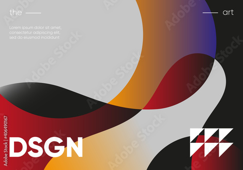 Wavy gradient shapes composition. Eps10 vector.