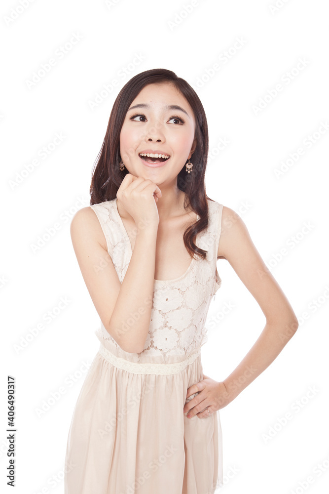 Portrait of a happy Young woman smiling Portrait of a happy Young woman smiling