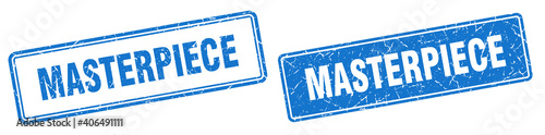 masterpiece stamp set. masterpiece square grunge sign