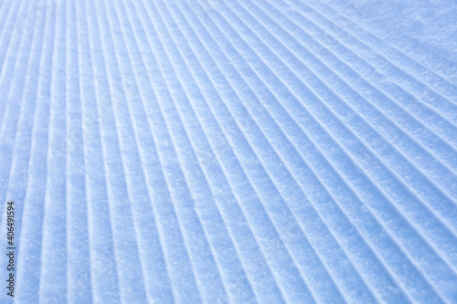 Fresh classic trails in the snow. Winter sport. Ski-track