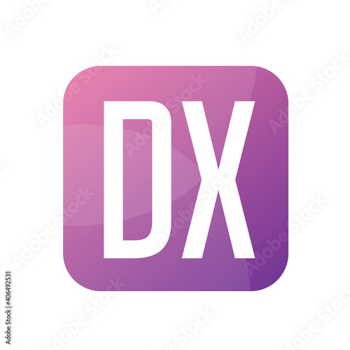 DX Letter Logo Design With Simple style
