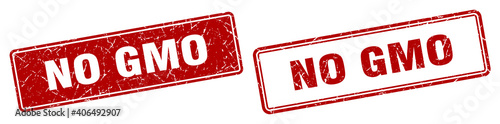 no gmo stamp set. no gmo square grunge sign