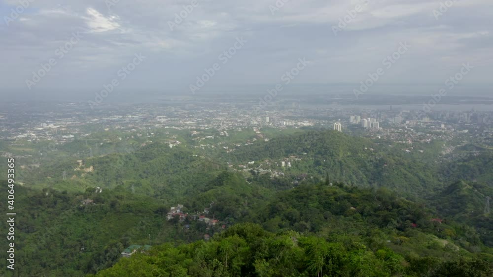 Aerial drone video above a green jungle in a warm tropical foreign country Aerial drone video above a green jungle in a warm tropical foreign country