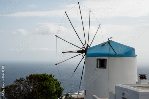 windmill on a greek island
