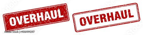 overhaul stamp set. overhaul square grunge sign