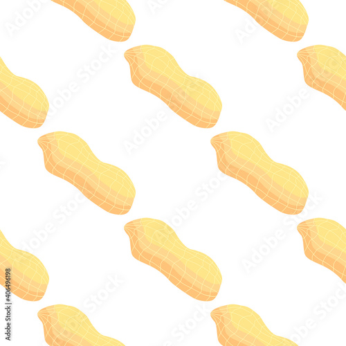 Illustration on theme big pattern identical types peanut