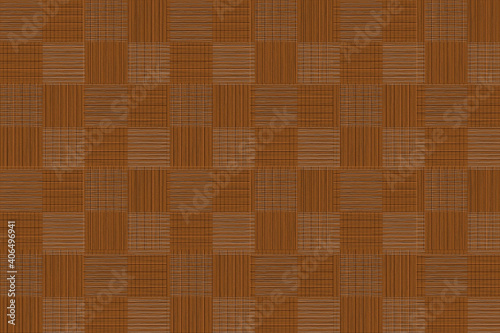 Seamless  brown wood texture pattern design background  horizontal and vertical wood square planks floor  texture of fabric  geometric art design