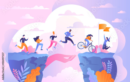 Abstract concept of help and support