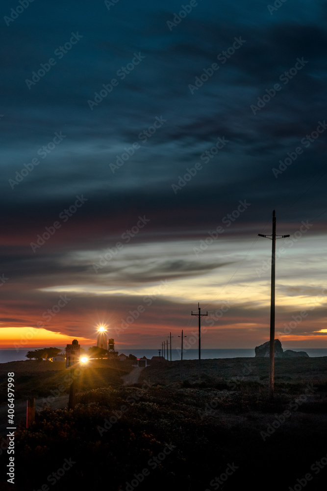 Lighthouse Californian Coast Sunset Epic