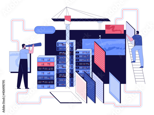 Engineers team maintains server, building database