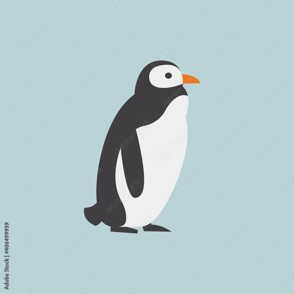 Fototapeta premium Penguin bird. Vector illustration.