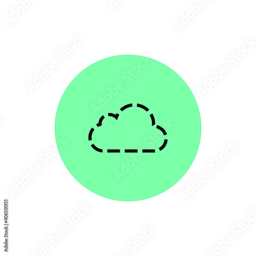 Cloud Computing  Computer cloud and Cloud Hosting related line icons. Cloud storage and Network Vector icon 