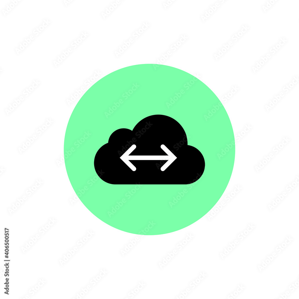 Cloud Computing  Computer cloud and Cloud Hosting related line icons. Cloud storage and Network Vector icon 