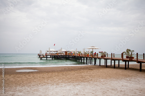 Wooden pier extending into the sea allowing you to admire the horizon
