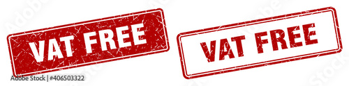 vat free stamp set. vat free square grunge sign