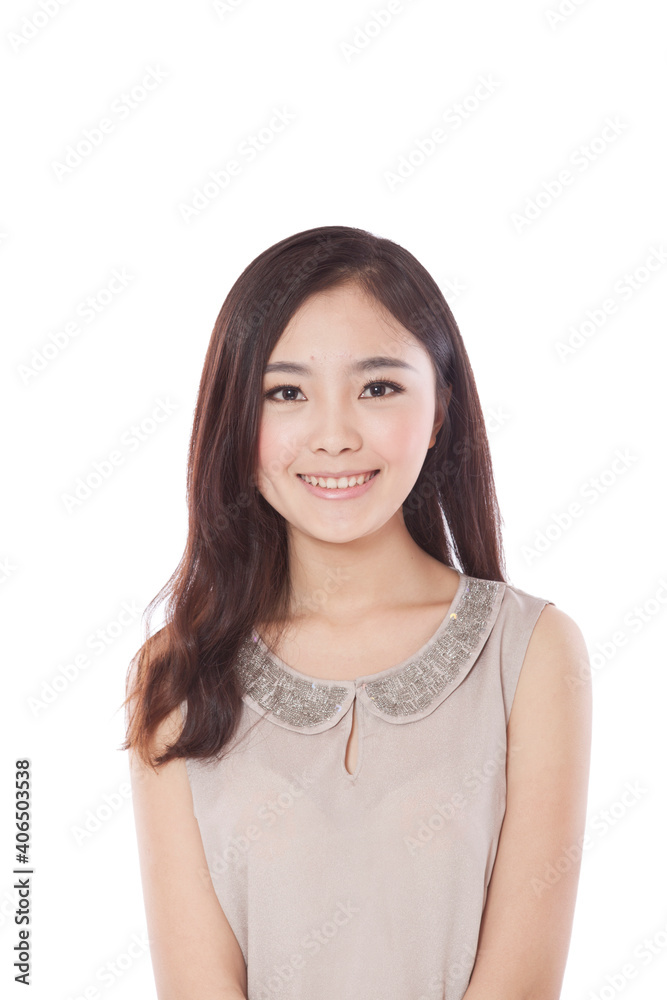 Portrait of a happy Young woman smiling Portrait of a happy Young woman smiling