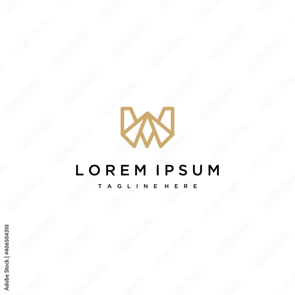 Fototapeta premium Logo concept. Letter w monogram